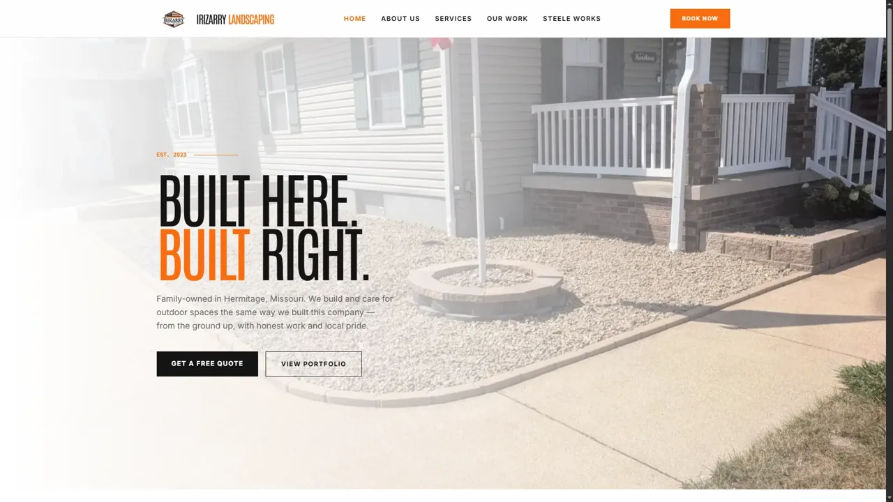 Irizarry Lawns and Landscaping homepage